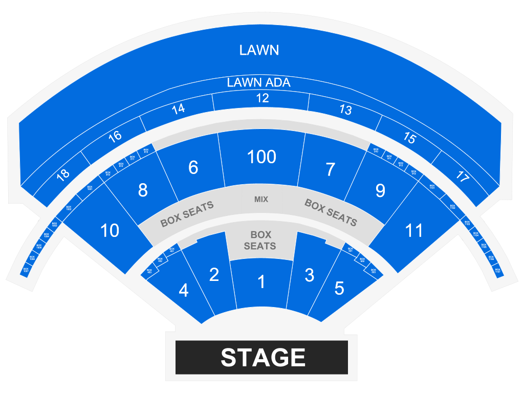 Venue seating chart for Weird Al Yankovic for reference only