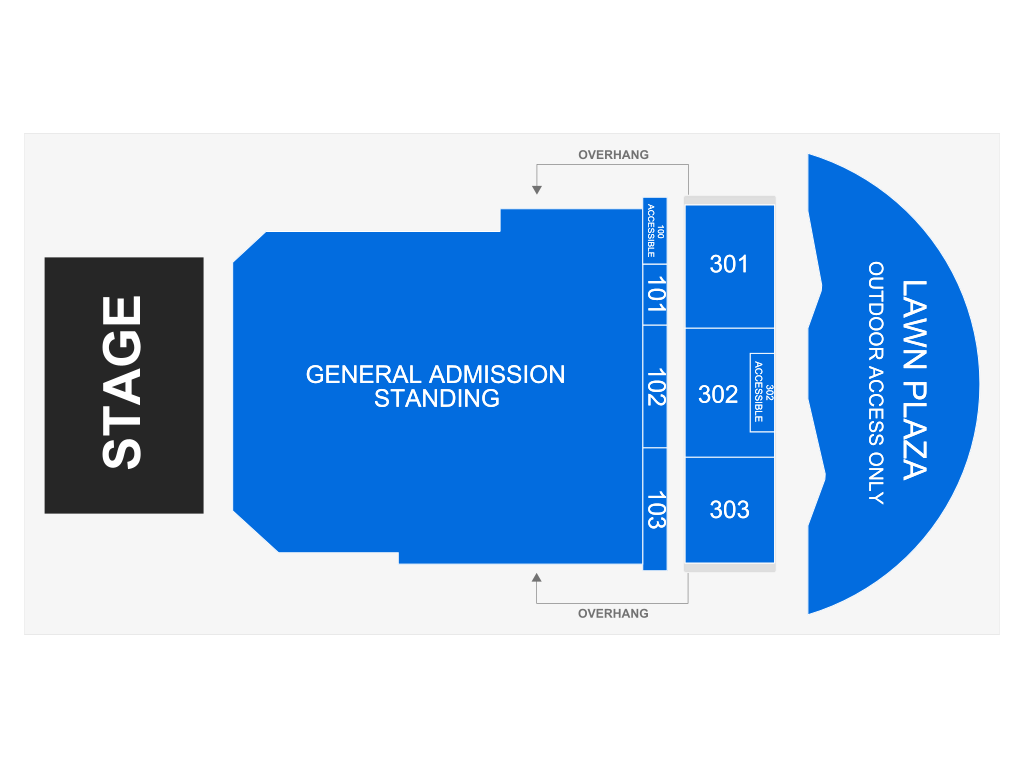 Venue seating chart for Dispatch for reference only