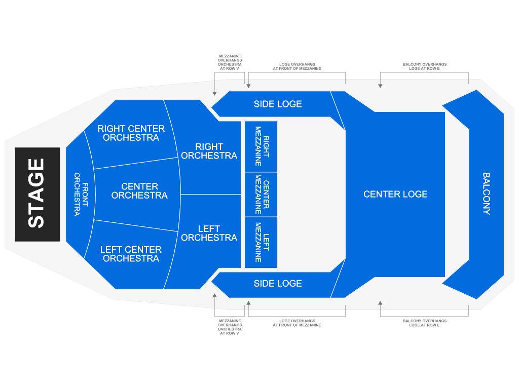 Venue seating chart for The Greatest Love of All - A Tribute to Whitney Houston for reference only