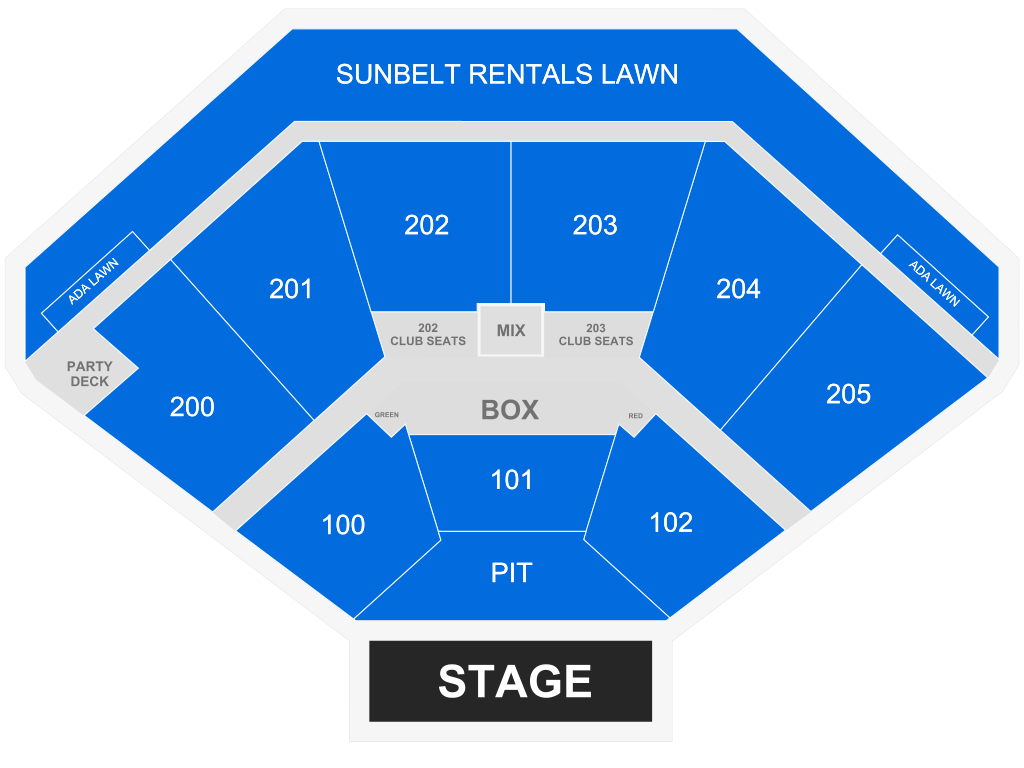 Venue seating chart for Pierce The Veil for reference only