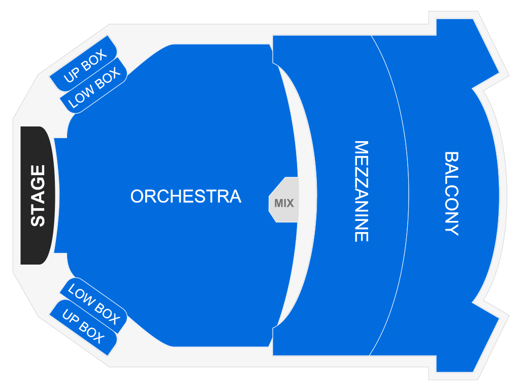 Venue seating chart for Mavis Staples for reference only