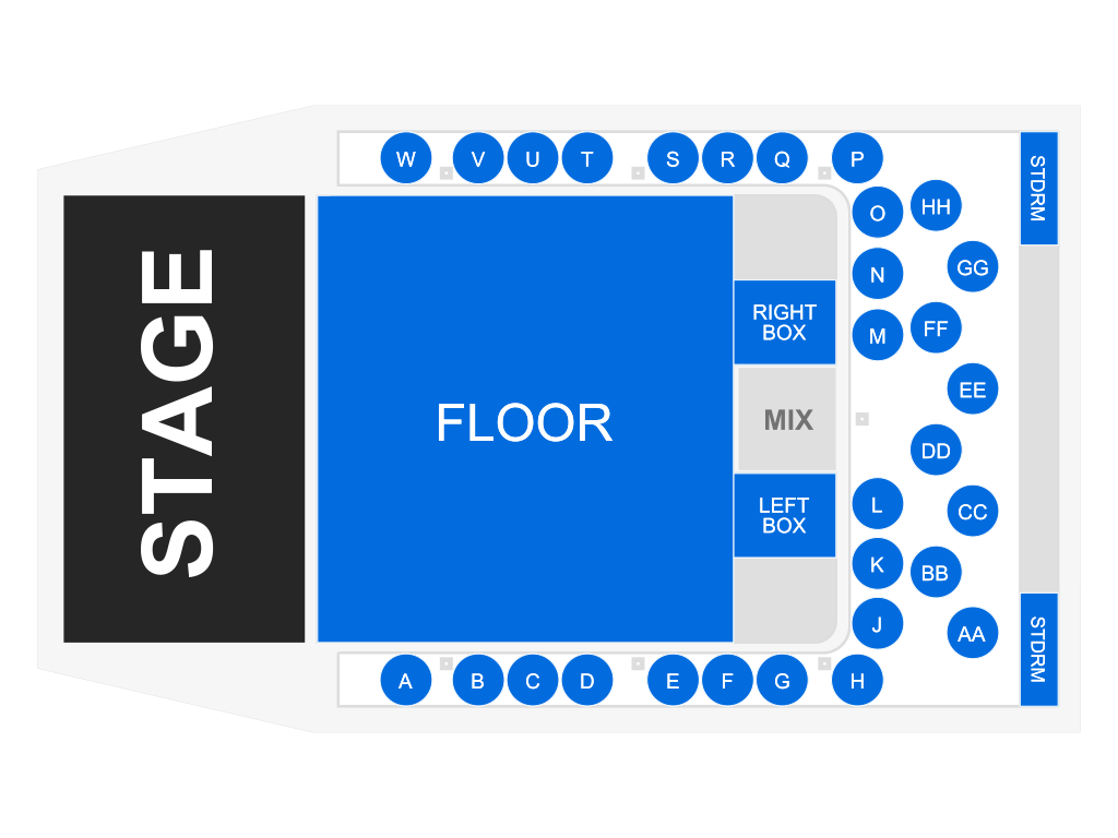 Venue seating chart for Disney's the Aristocats Kids for reference only